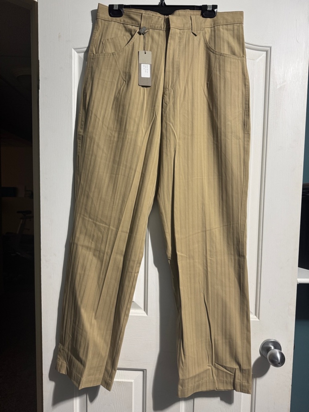 Raffi Khaki Pants | Size 34x34 | Classic Stripe | NWT Classic Casual Officewear
